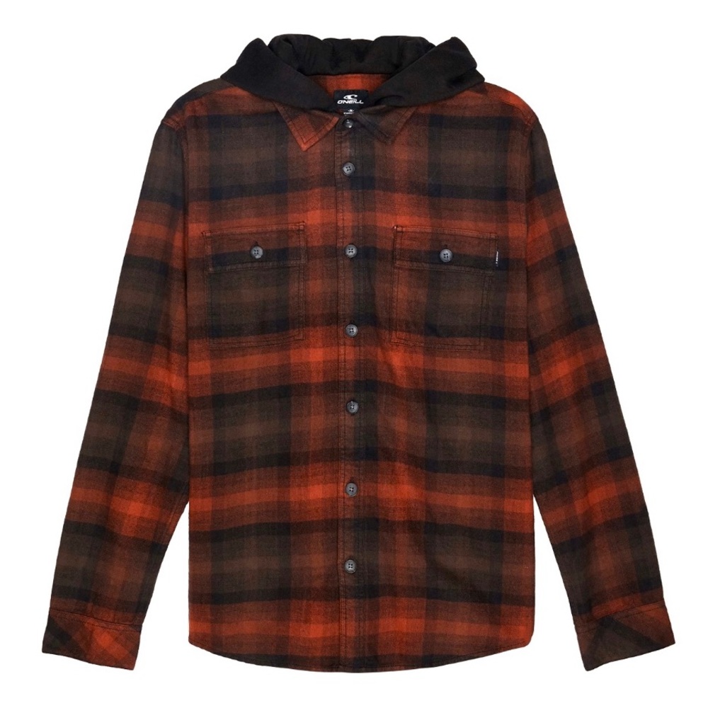 O'Neill Flannel Plaid Hooded Shirt Jacket